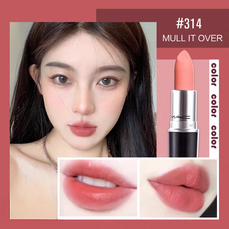 M.A.C Powder Kiss Lipstick ลิปแมตต์เนื้อนุ่ม สีชัด ติดทน #314  #301  #316  #508  #543  #602  #923  #930  #108