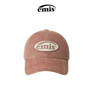 EMIS - RUBBER PATCH CORDUROY BALL CAP (ASH BLUE , BEIGE, BLACK , BROWN, GREEN, NAVY , PINK)