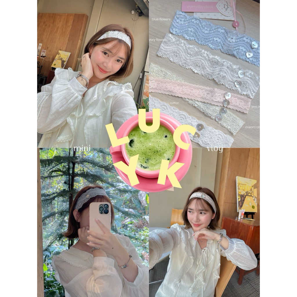 Acc01- Lucky headband ✨🎨🍀 ผ้าคาดผมลูกไม้นุ่มนิ่ม 🐰