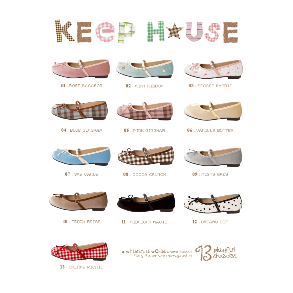 KEEP WHIMSY HOUSE รองเท้าแมรี่เจน (เลข1-9)