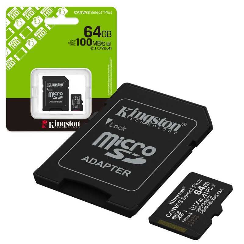 Kingston Micro SDCard 64GB.Class10 ของแท้ Canvas Select Plus UHS-I 100MB/s ประกัน5ปี Synnex