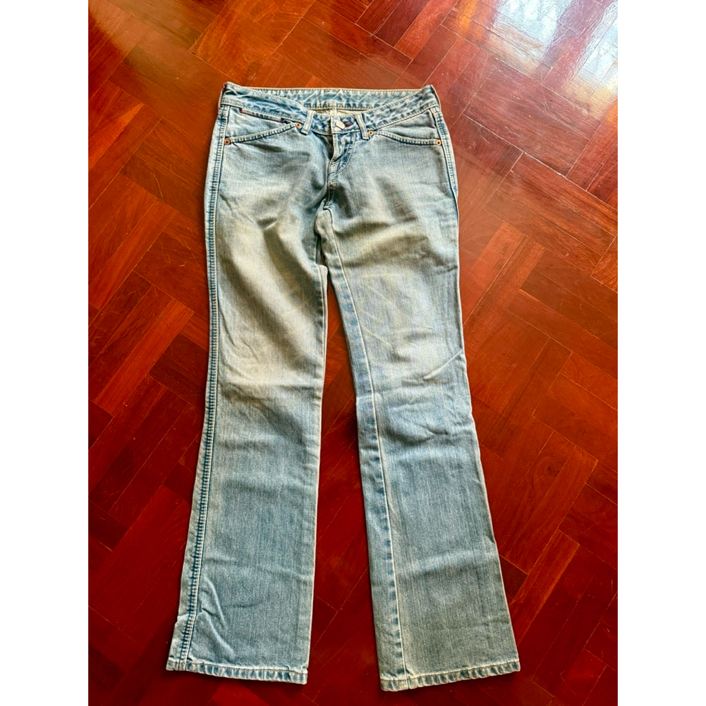 กางเกงยีนส์ Levi's 593 มือสอง ทรงขาม้า Bootcut เอวต่ำต่ำมาก