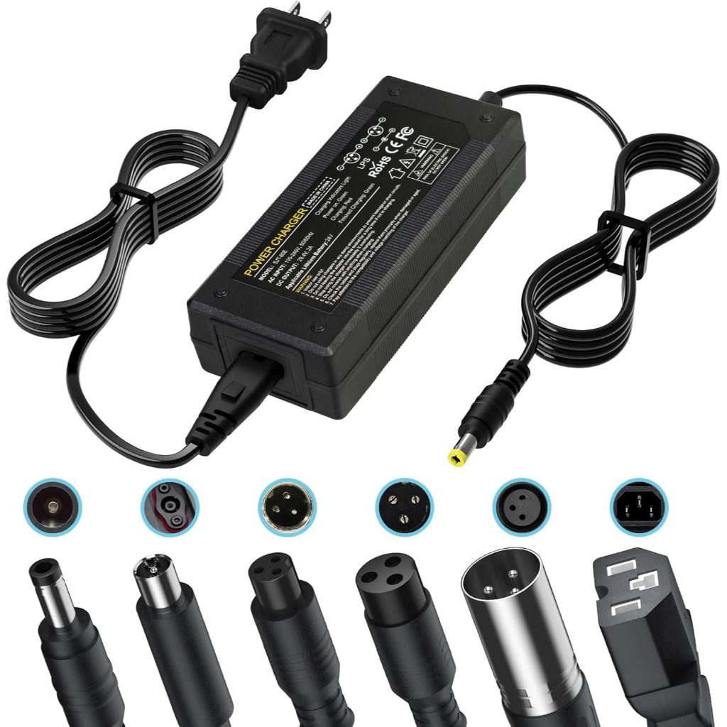 ที่ชาร์จแบตเตอรี่ 29.4V 2A 7 หัว สำหรับแบตเตอรี่ลิเธียม 7S 24V–25.9V รองรับสกูตเตอร์ไฟฟ้า GoTrax G1