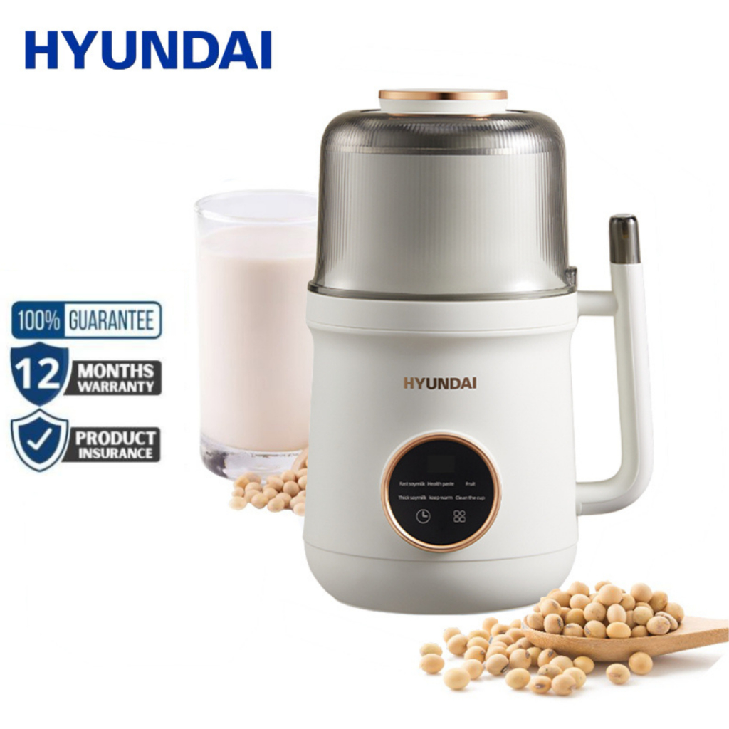 Hyundai  เครื่องปั่นน้ำธัญพืช 860ML/1200ML  เครื่องทำนมถั่วเหลือง เครื่องทำน้ำเต้าหู้ เครื่องบด