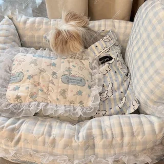【 พร้อมส่ง🐶🐱】ชุดนอนสัตว์เลี้ยงลายน่ารักชุดหมา สุนัข เสื้อแมวน่ารัก ผ้าสวมใส่สบายและระบายอากาศได้ดี ง่ายต่อการใส่และถอดเ
