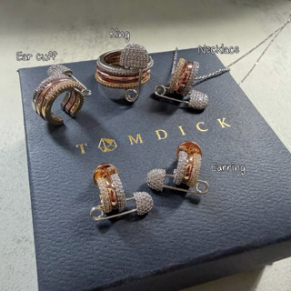 เซ็ตต่างหูสร้อยคอเอียคัพและแหวนดีไซน์เข็มกลัดสีสามกษัตริย์