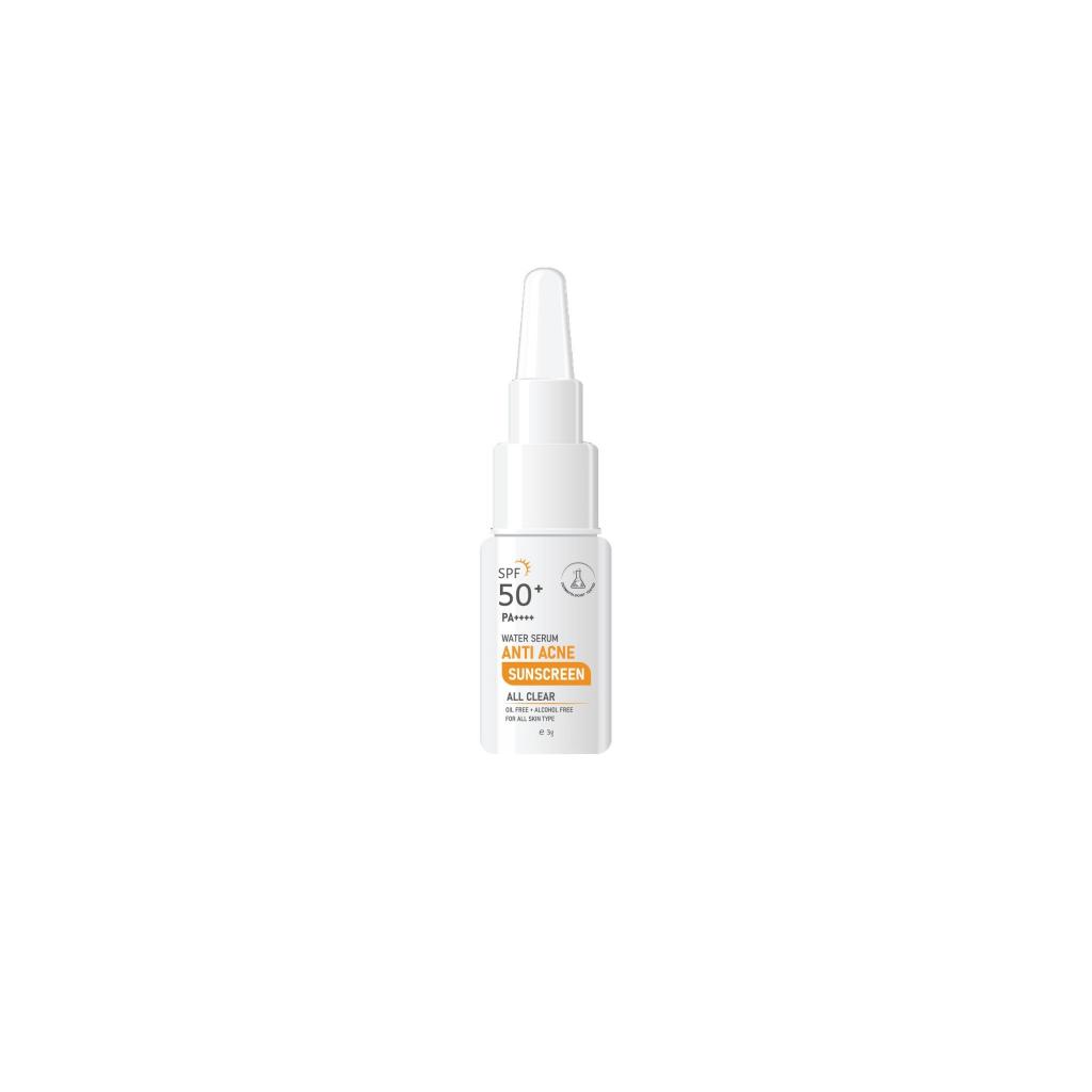 [ตะกร้าของแถมเท่านั้น] CHER Water Serum Anti Acne Sunscreen All Clear เฌอ กันแดดไฮบริดลดสิว ขนาด 3 กรัม