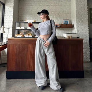 sweat pants 🧢กางเกงวอมทรงใหญ่ฟรีไซส์ ยาว41