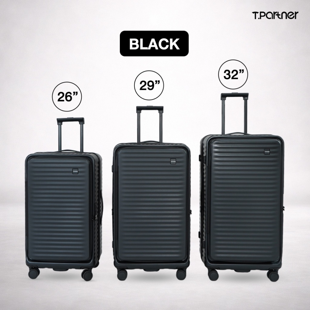 (ประกัน 3ปี) Tpartner Pro Trunk กระเป๋าเดินทางล้อลาก เปิดหน้า ทรงถัง ขยายข้างได้ จุเยอะกว่าเดิม ราคา ถูกที่สุด ดีลบีเคเค แกลเลอรีภาพที่ 7