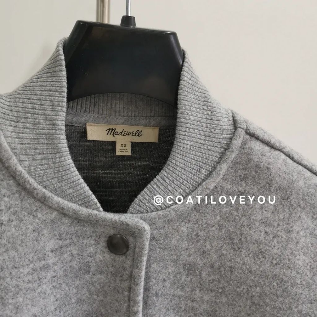 Madewell​ Wool​ ​Bomber​ Women's Jacket​ รูปที่ 3