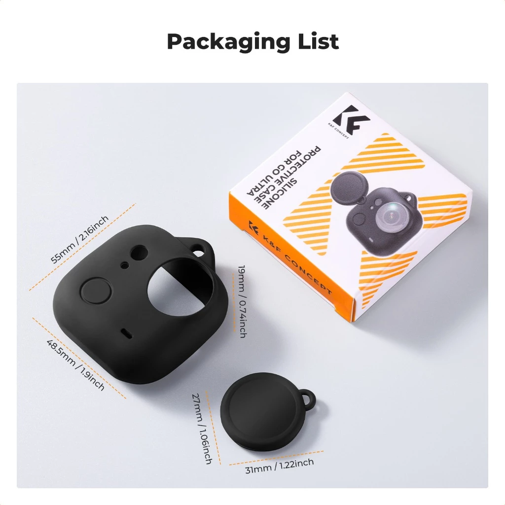 K&F CONCEPT เคสซิลิโคนนุ่ม กันกระแทก กันรอย สวมใส่สบาย สำหรับ Insta360 Go Ultra อุปกรณ์เสริมกล้อง thumbnail 10