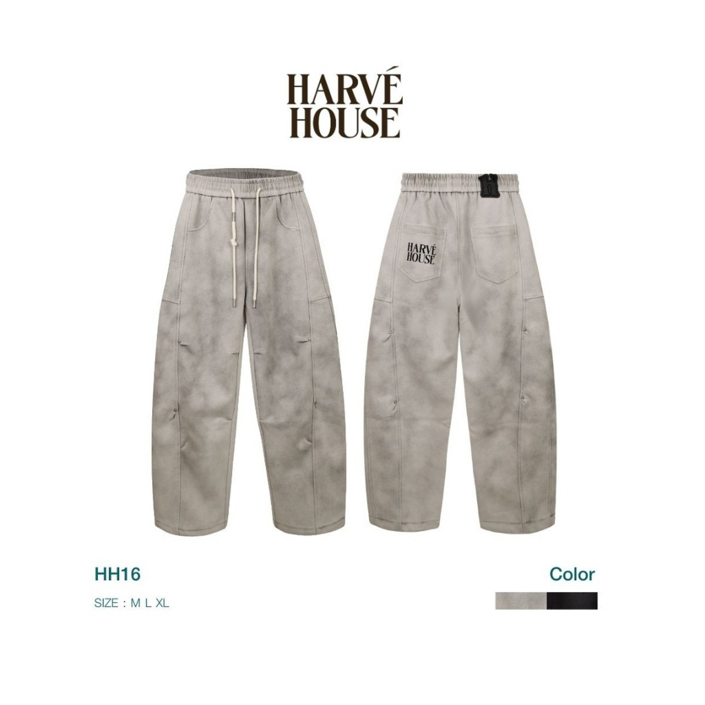 Harve House I Baggy Pants กางเกงทรง Baggy ดีไซน์สตรีท สวมใส่สบาย ทรงสวย และแมทช์ได้ง่ายกับทุกลุค