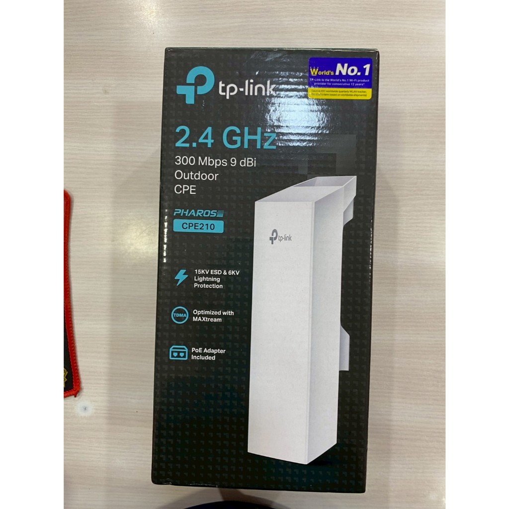 TP-Link CPE210 Outdoor CPE | อุปกรณ์ยิงสัญญาณ WiFi ระยะไกลนอกอาคาร กันน้ำ กันฟ้าผ่า ทนทานทุกสภาพอากา