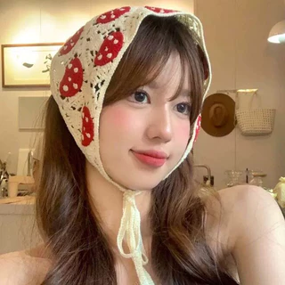 ผ้าพันคอสามเหลี่ยม headband ขอบลูกไม้ สไตล์เกาหลี ins โดปามีน น่ารัก สำหรับผู้หญิง แฟชั่น ส่งเร็ว COD