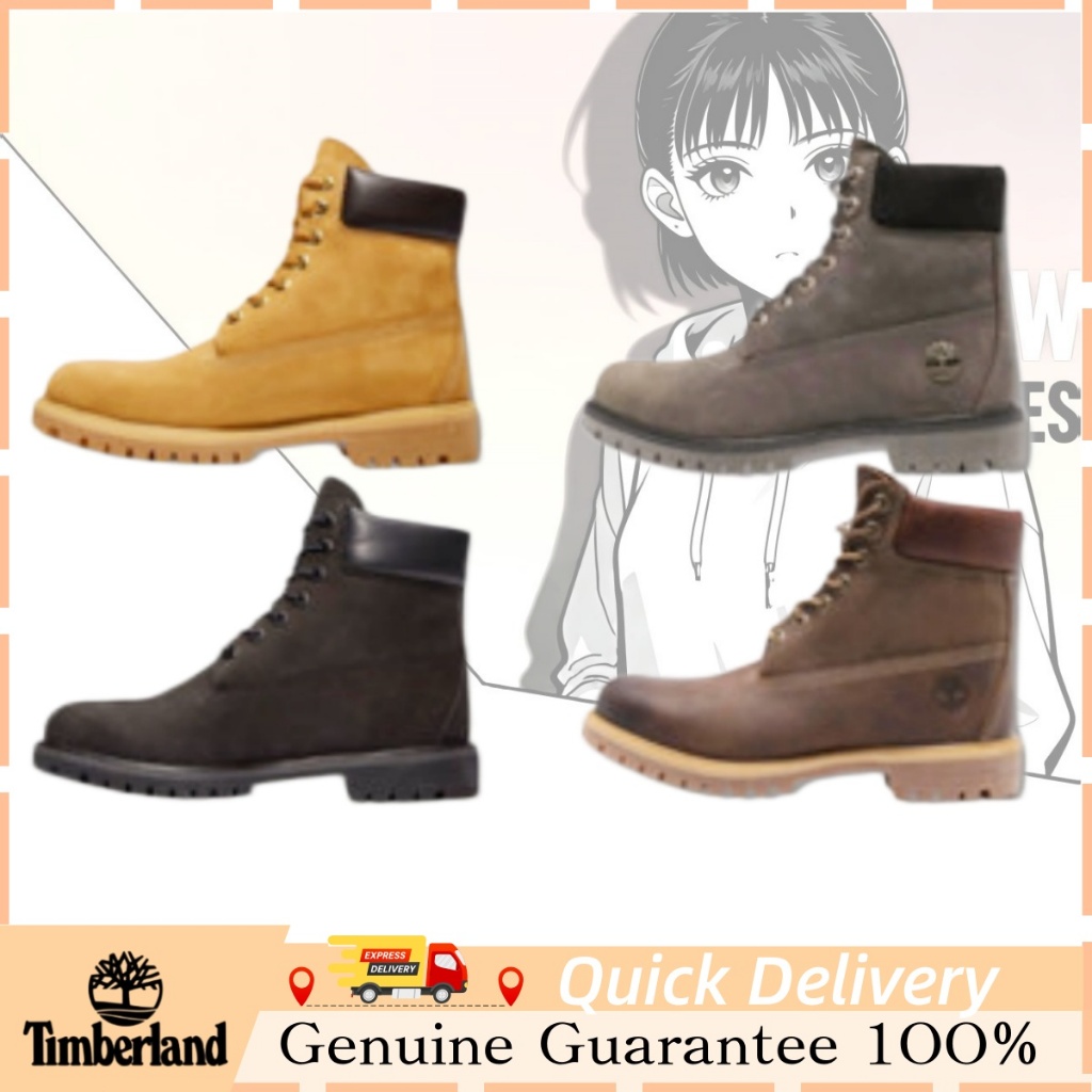 Timberland Men's Premium 6 Inch Waterproof Boot ร้องเท้าบูทมาดิน รองเท้าบูทกันน้ำ