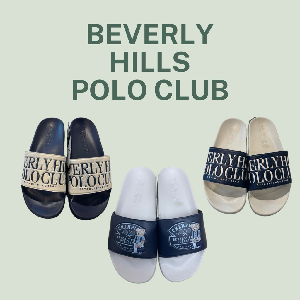 Beverly hills polo club รองเท้าแตะชายลายหมี