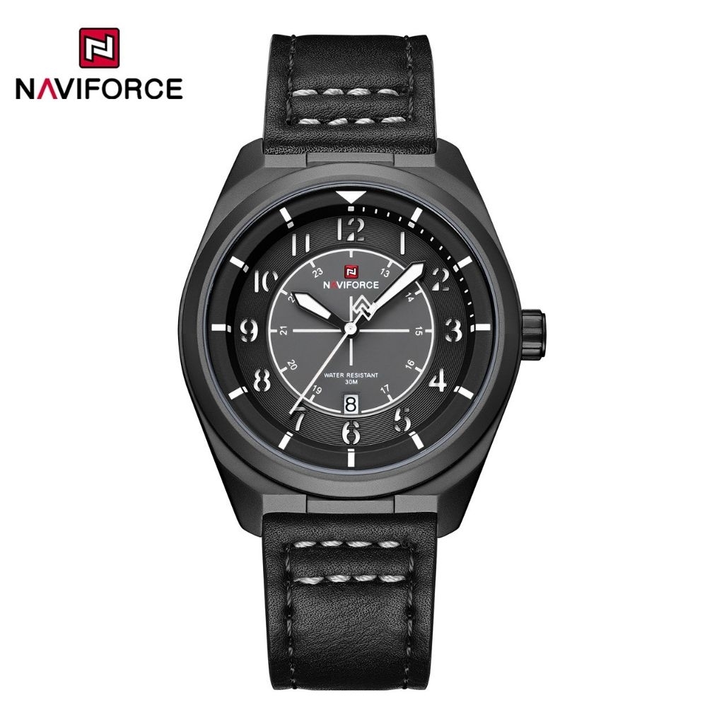 NAVIFORCE นาฬิกาข้อมือผู้ชาย รับประกัน 1 ปี ของแท้ 💯% สายหนัง รุ่น 9281L