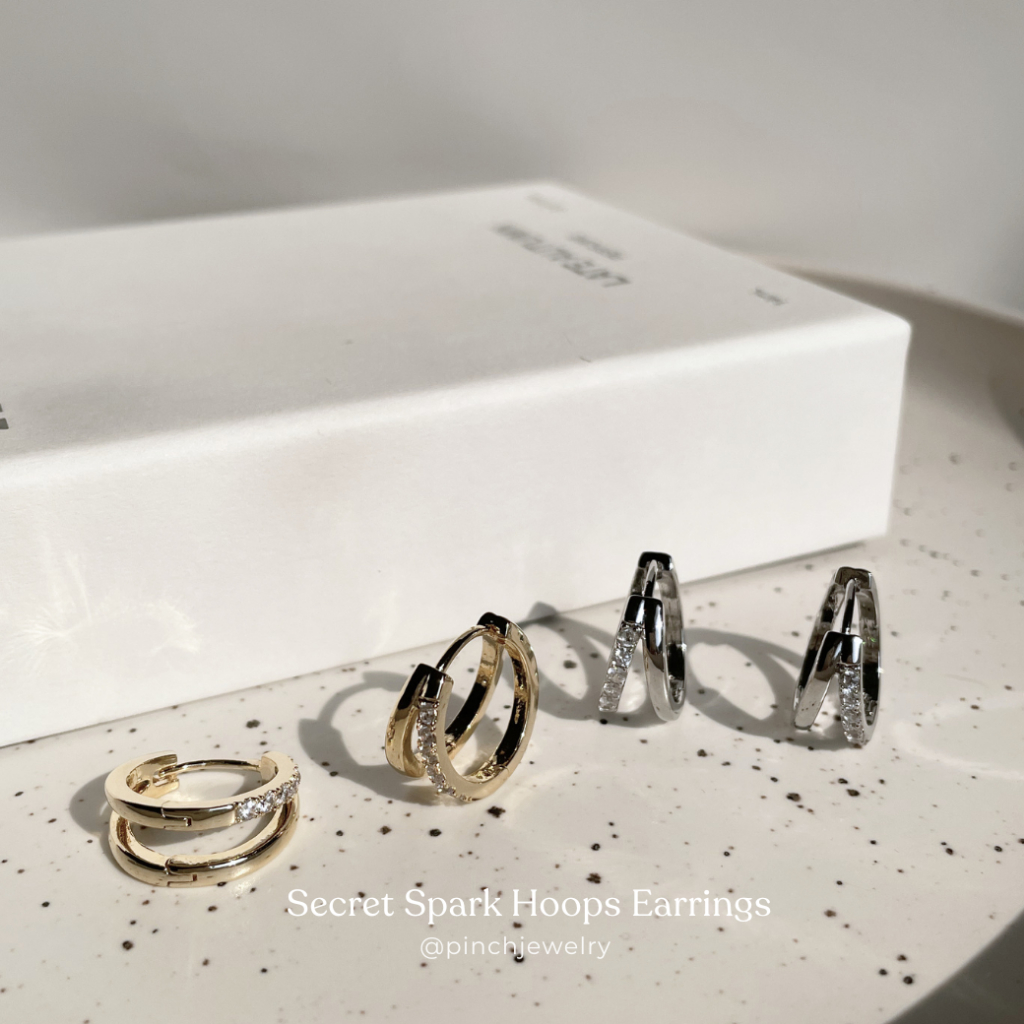 Pinch Secret Spark Hoops Earrings
