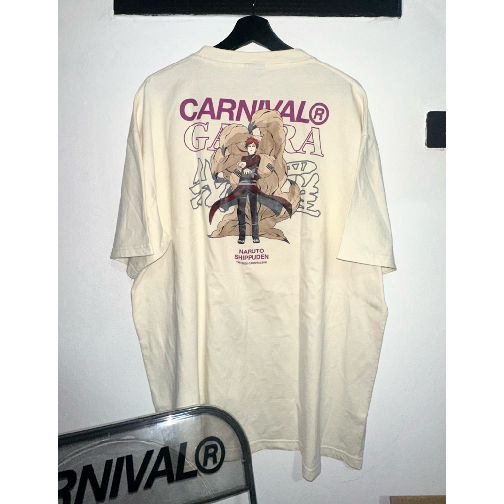 (💯ของแท้พร้อมส่ง)(🚛กทม.ส่งด่วน) CARNIVAL X NARUTO GAARA T-SHIRT (Size XXL)