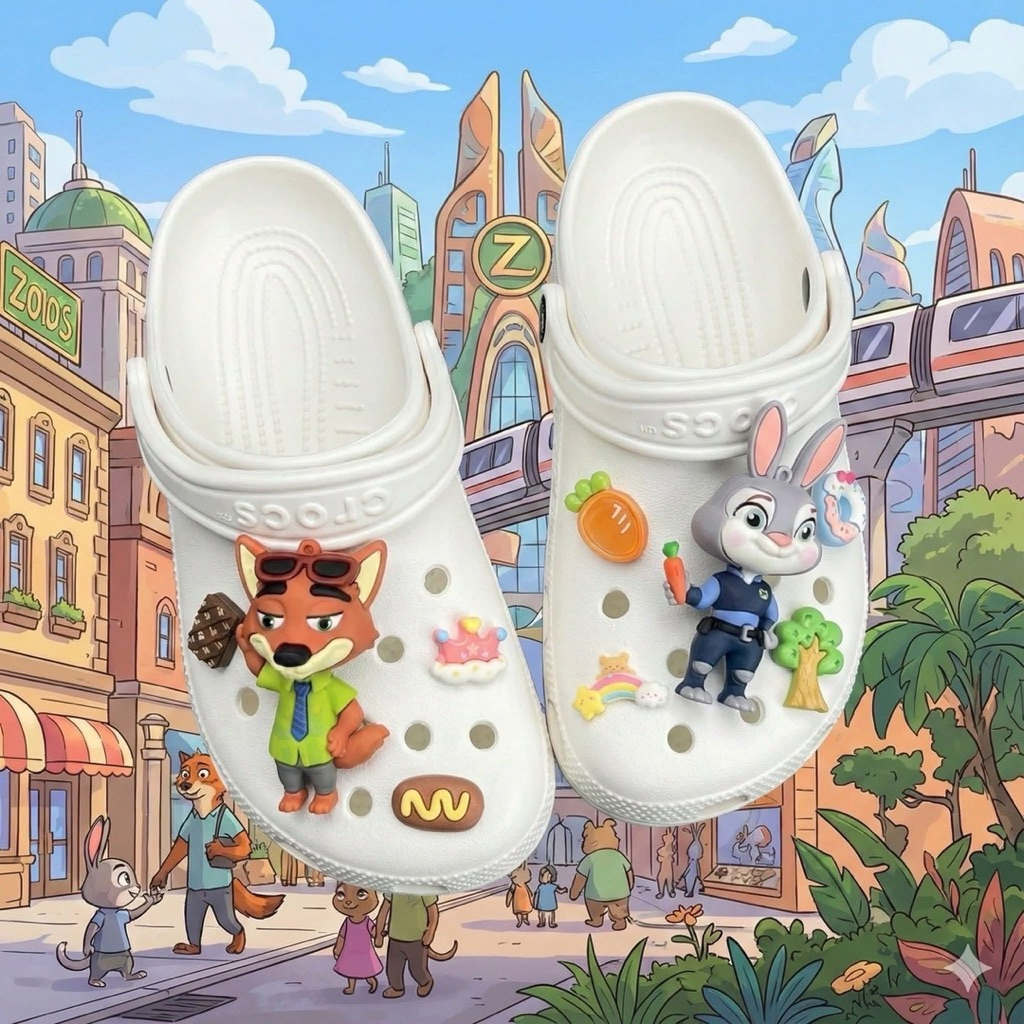 clittle| รองเท้า Cr0cs Zootopia Collection Nick&Judy พรีเมียม นุ่มสบาย รีบเก็บก่อนหมด (จัดส่ง 7-10 วัน) ราคา ถูกที่สุด ดีลบีเคเค แกลเลอรีภาพที่ 5