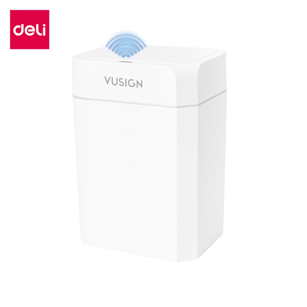 Deli ถังขยะ 18L ถังขยะเปิดฝาอัตโนมัติ ระบบเซนเซอร์อัจริยะ ป้องกันเชื้อโรค เสียงเบา Sensor Trash Can