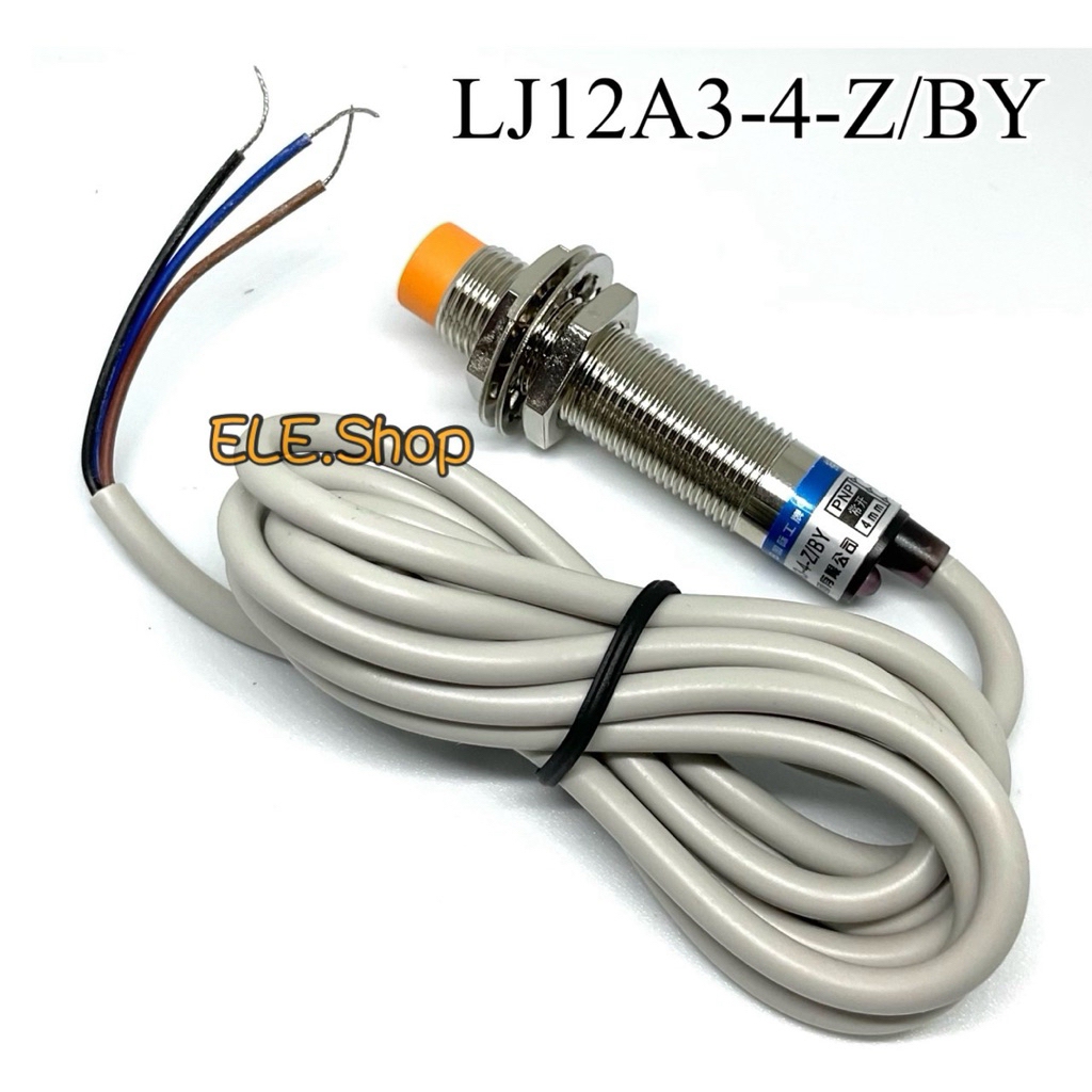 LJ12A3-4-Z/BY sensor เซ็นเซอร์ proximity ขนาด12มิลชนิด PNP-NO ระยะตรวจจับ4mm