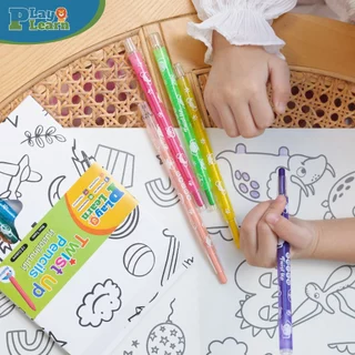Play Plearn Kid ดินสอสีหมุน Twist Up Pencils ดินสอสีสำหรับเด็ก เหมาะสำหรับเด็ก 2 ขวบขึ้นไป