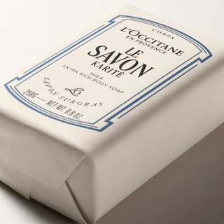 L'Occitane Shea Butter Milk Extra Gentle Soap สบู่ก้อน เชียร์ บัตเตอร์ มิลค์ ทำความสะอาดผิวกาย 250 กรัม