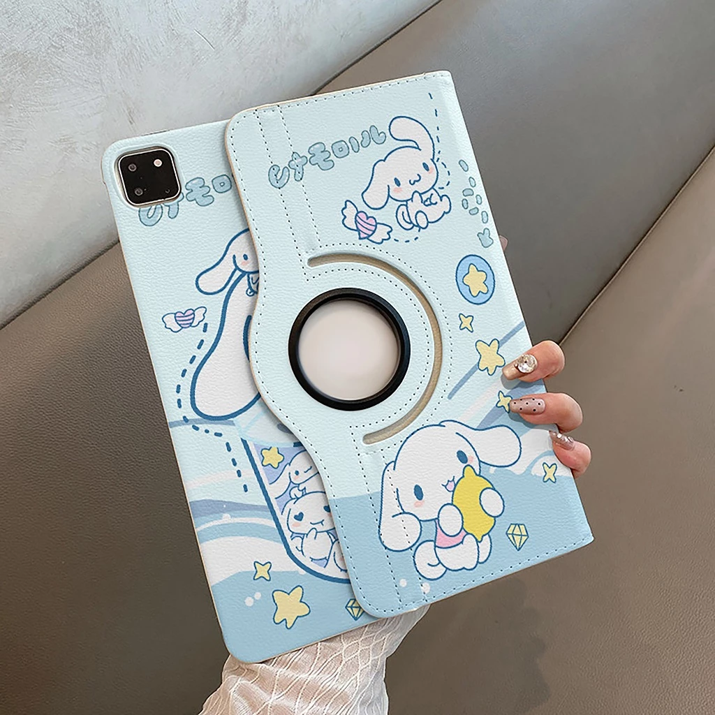 🌻24 ชั่วโมง🌻เคสไอแพด Gen10 Gen12 Air8 11/13 Gen9/8 Cinnamoroll เคสiPadหมุน 360° Air6 Air7 Gen11 Air5