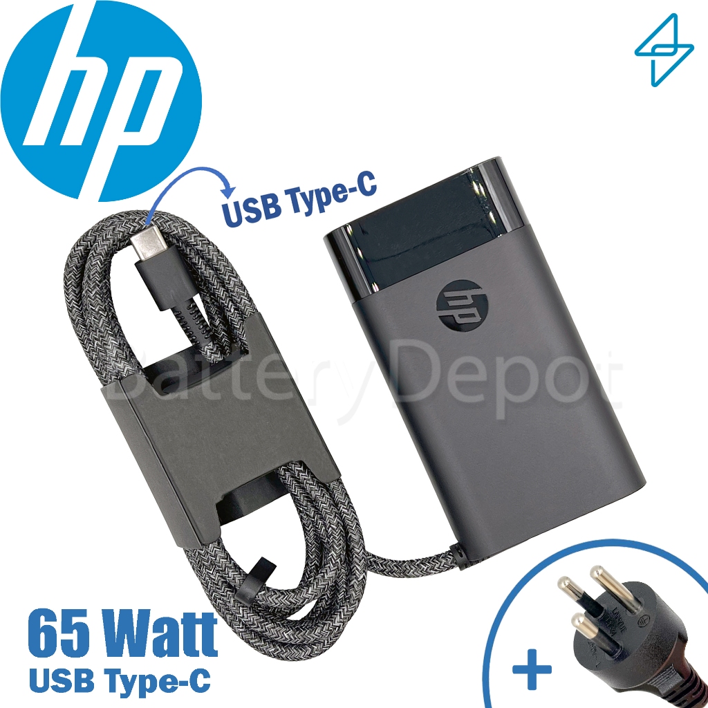 Slim HP Adapter ของแท้ HP ZBook Firefly 16 G9 Mobile Workstation PC 65W Type-C สายชาร์จ HP, อะแดปเตอ