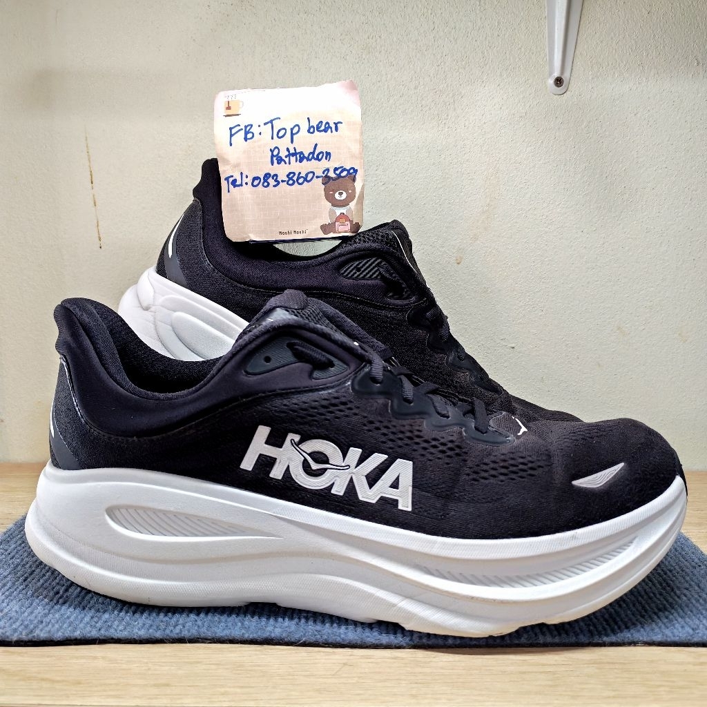 Hoka Bondi 9 🖤🤍 รองเท้า​มือสอง​ของแท้💯 ไซส์ Us14 Eu49 32cm.