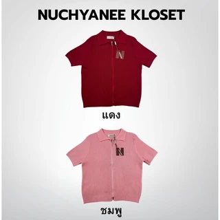 (T887)เสื้อไหมพรมคอปกสีพื้นผ้าร่องน่ารักมาก