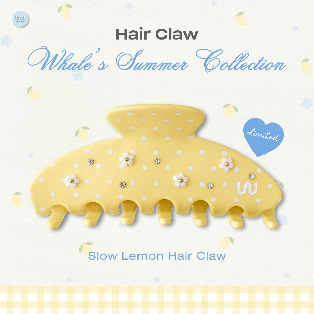 [Summer Limited] Slow Lemon Hair Claw กิ๊บหนีบผม Premium Acetate
