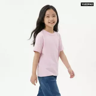 Yuedpao Kids Oversized Timeless 2026 เสื้อยืดเด็กโอเวอร์ไซส์ ผ้าหนายับยากรีดง่าย เสื้อเด็กสีพื้น ทรง Set Pastel