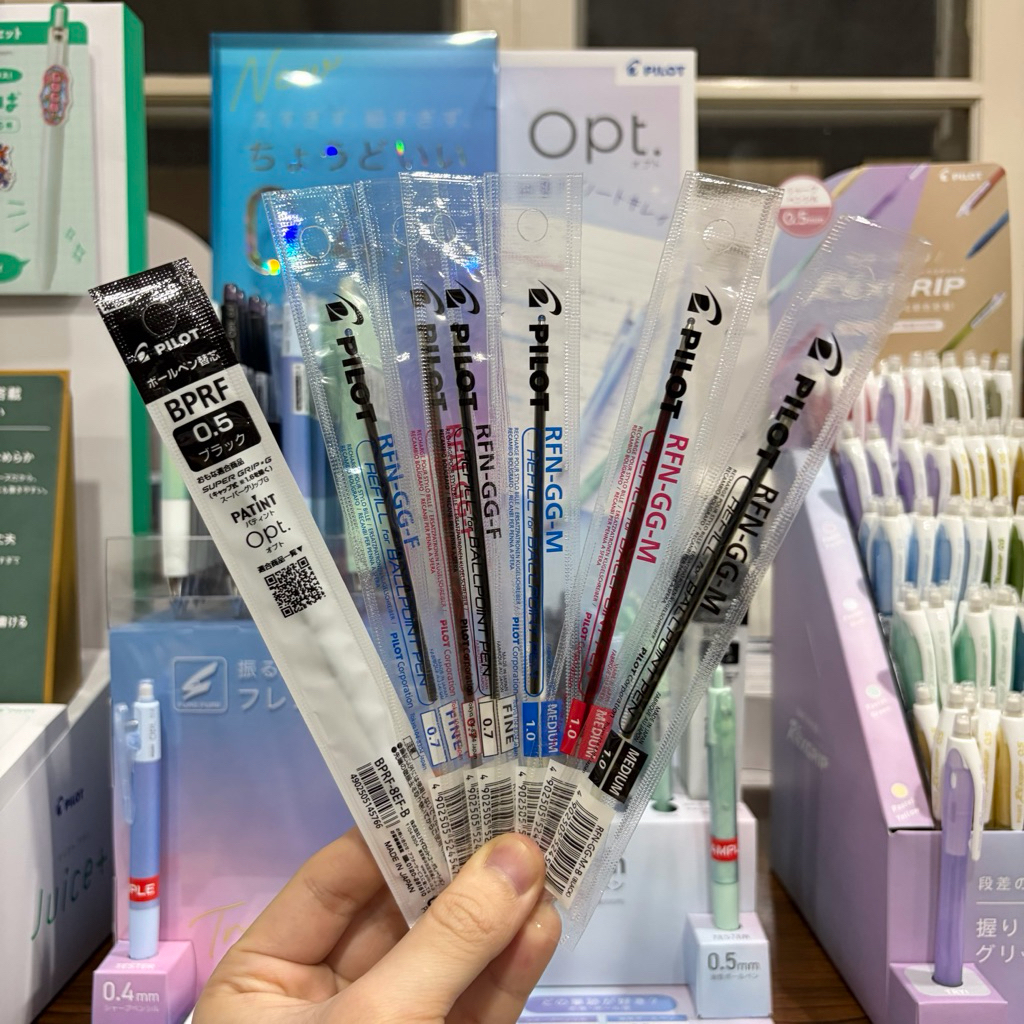 ไส้ปากกาลูกลื่น Pilot Opt. 0.5,0.7,1.0 สีน้ำเงิน แดง ดำ