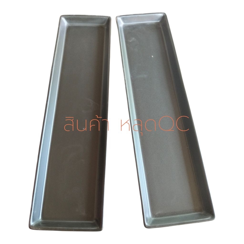 สินค้าหลุด QC ถาดซูชิสีเซรามิคดำด้าน มีตำหนินิดหน่อยใช้งานได้ปกติ(แพ็คคู่149บาท)