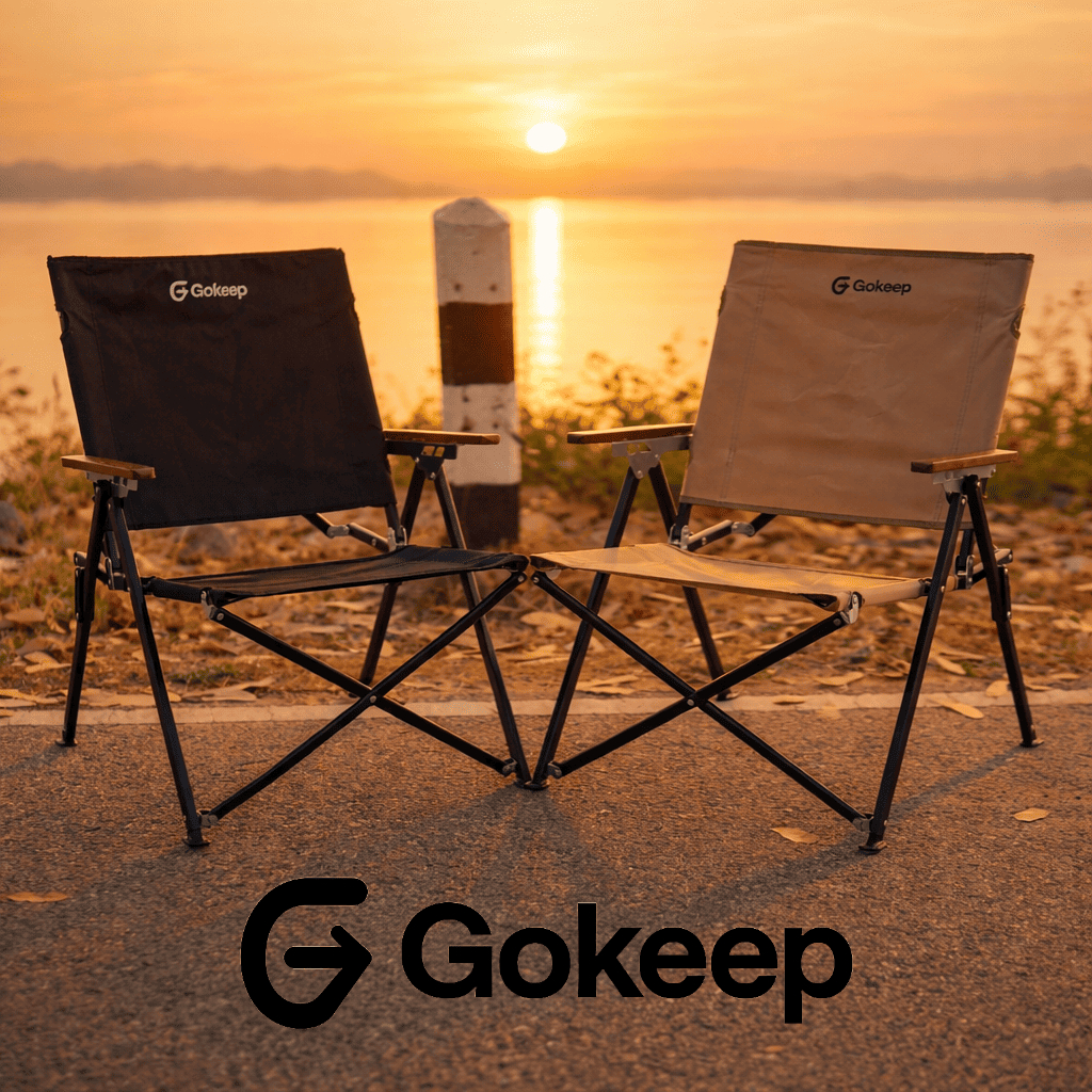 Gokeep เก้าอี้แคมป์ปิ้งพับได้ น้ำหนักเบา พกพาง่าย มาพร้อมกระเป๋า พร้อมให้คุณพักผ่อนได้ทุกที่