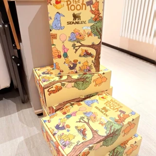 Winnie the Pooh Tumbler 1180ML🍯🐻แก้วเก็บความเย็นลายวินนี่เดอะพูห์ แก้วขนาดใหญ่สำหรับใช้ในรถ บรรจุในกล่องของขวั
