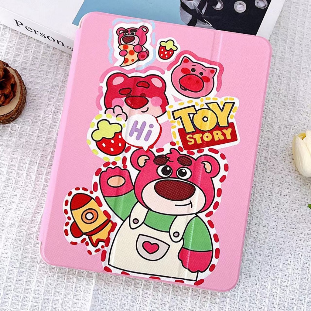 ส่งด่วน 1 วัน เคสสำหรับไอแพดงานฝาพับลายการ์ตูน รูปที่ 5