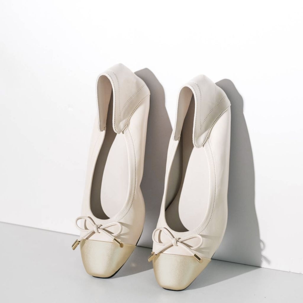 ACELA (เอเซล่า) สี Sunrise cream รองเท้าคัทชู ส้นเตี้ย ใส่นิ่ม พื้นนุ่มมม ไซส์ 36-42