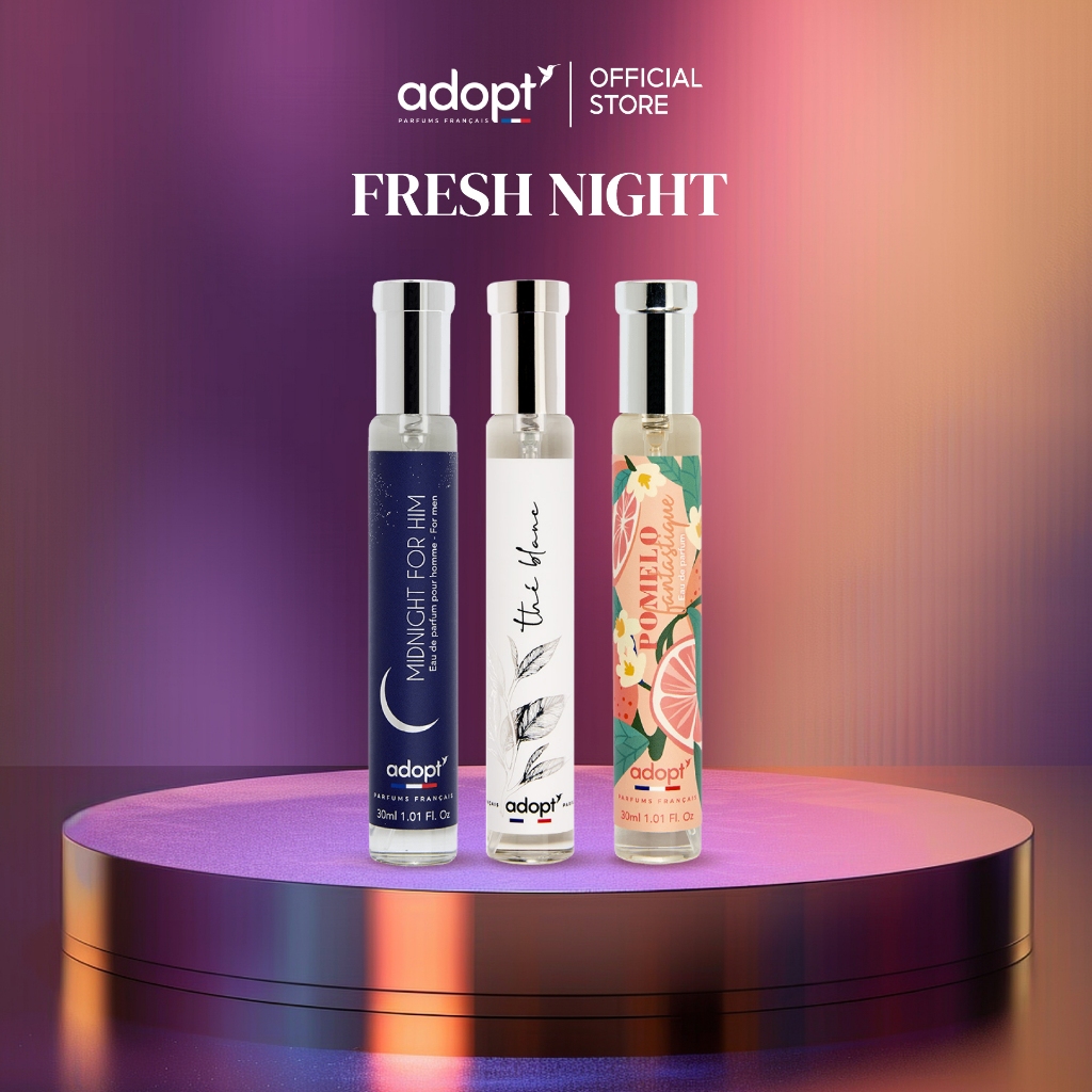 📌Set 3 ขวด✨For Unisex✨🌙🌆Fresh Night set 🌆🌙Adopt parfums น้ำหอมพรีเมียมจากฝรั่งเศส