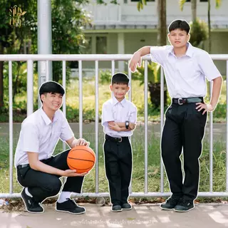 (มีบิลเบิก)กางเกงสแลคขายาว "สีดำ" มีกระเป๋าหลัง ผ้าโซล่อน/ผ้าลีวาย ตราRN กางเกงนักเรียนขายาว
