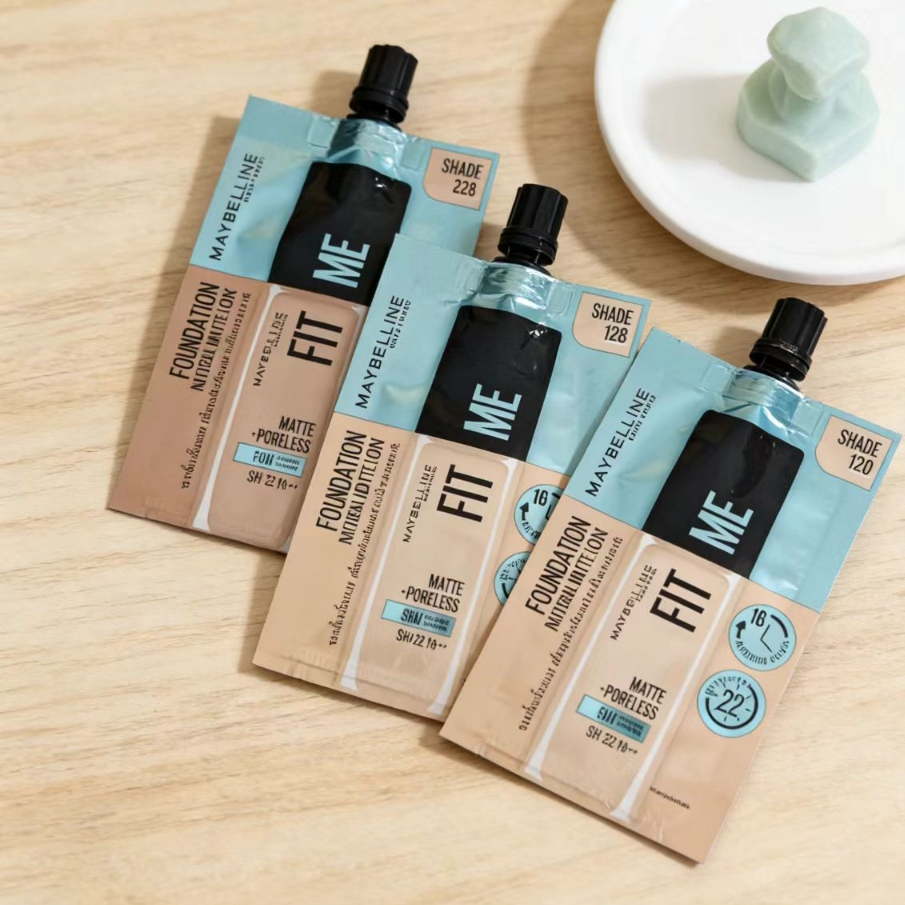 Maybelline Fit Me Matte+Poreless Liquid Foundation เมย์เบลลีน ฟิต มี ฟาวเดชั่น 5มล(3 สูตรให้เลือก  1