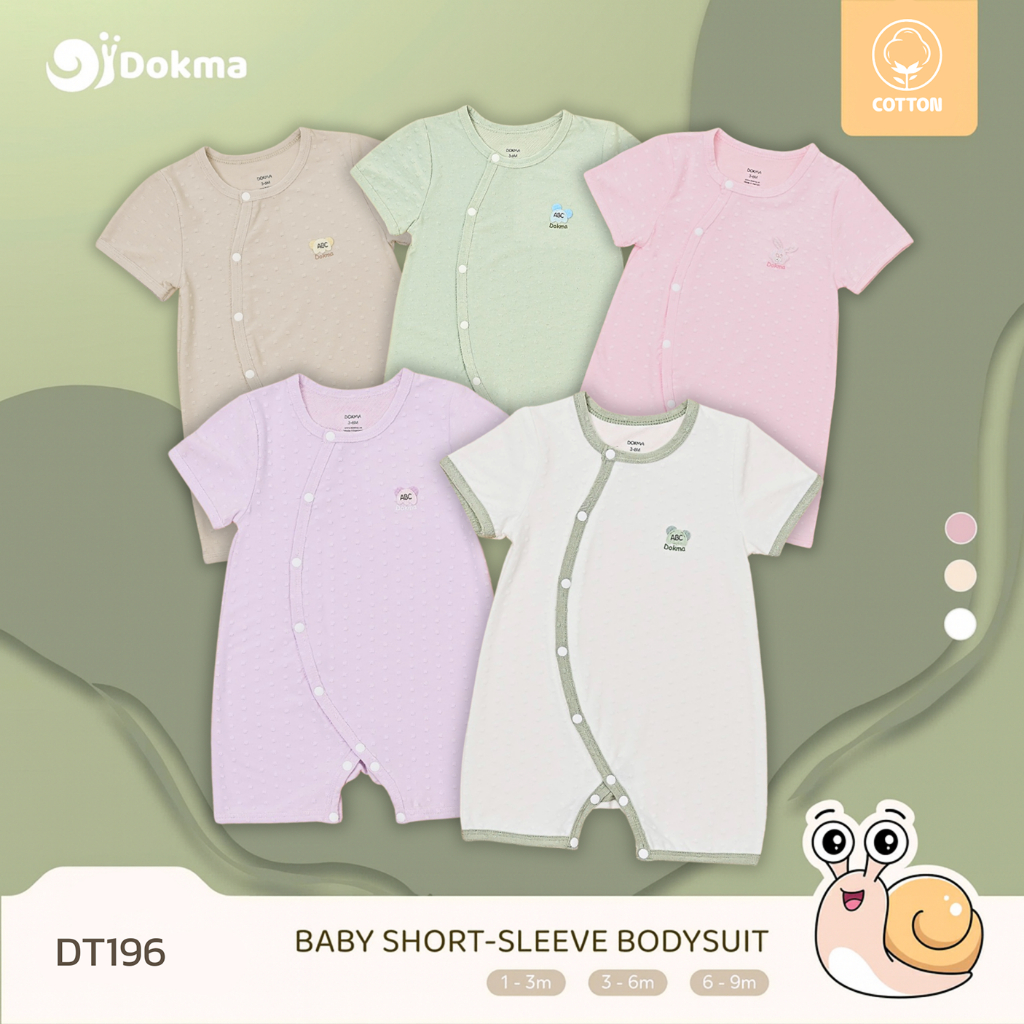 Dokma (4.5-9kg) ชุดบอดี้สูทแขนสั้นเด็ก ผ้าเรยอน - Rayon Fabric - Baby Short-sleeve Bodysuit  DT232 DT96 DT148 DT124