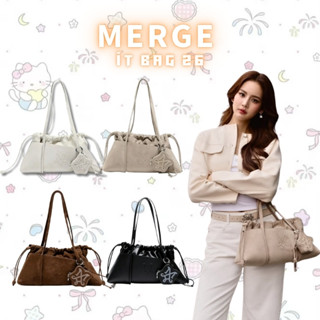 📦สินค้าพร้อมส่ง✅ของแท้ 💯 MERGE IT BAG 26  กระเป๋าถือ สะพายข้…