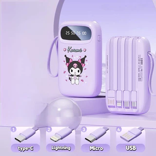 perimom（ccc）พาวเวอร์แบงค์ 30000mAh รุ่น มีสายในตัว4ห้ว พกง่าย สะดวกสุด มาพร้อมสายชาร์จ