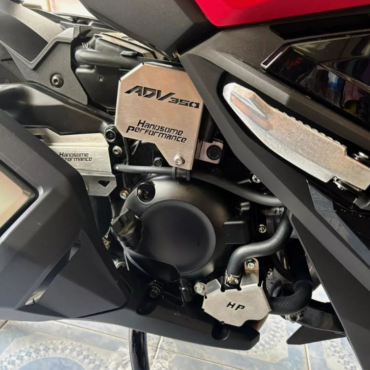 การ์ดปั้มน้ำ ครอบสายดิส บังคอยล์ไฟ HONDA ADV350 อะไหล่แต่ง ADV สแตนเลสแท้ เกรด304 หนา 1.2มิล  (พร้อมส่ง) ราคา ถูกที่สุด ดีลบีเคเค แกลเลอรีภาพที่ 7