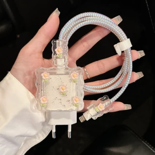 พร้อมส่งจากไทย ชุดพันสาย เคสหัวชาร์จ ลายการ์ตูน ตัวถนอมสาย USB C 20W 18W 5W 35W