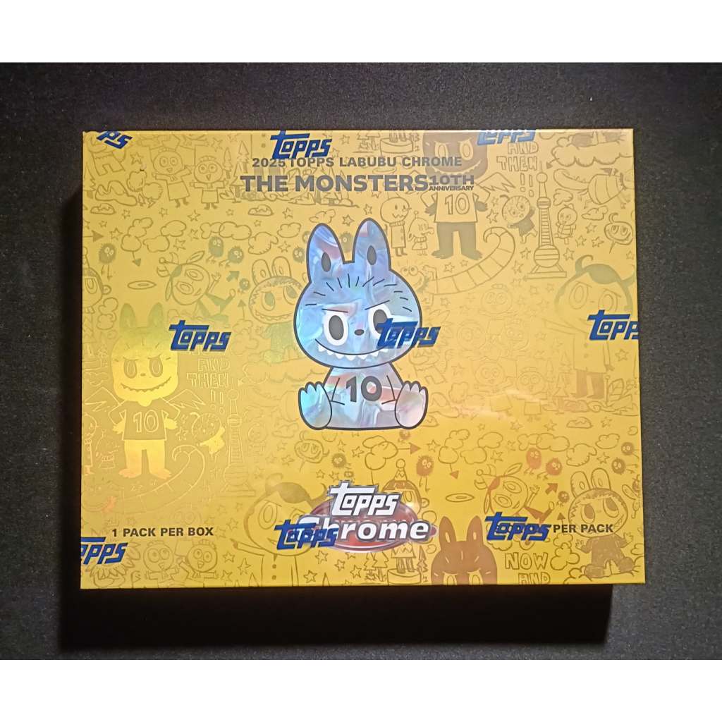 2025 Topps Chrome Labubu 10th Anniversary Factory Sealed Hobby Box