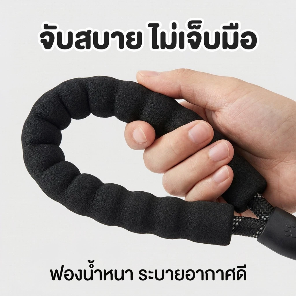 wen.W2 Leash สายจูงสุนัขแบบสะท้อนแสง หลายสี สายกลมทนทาน สำหรับสุนัขทุกขนาด สินค้าสัตว์เลี้ยง thumbnail 10